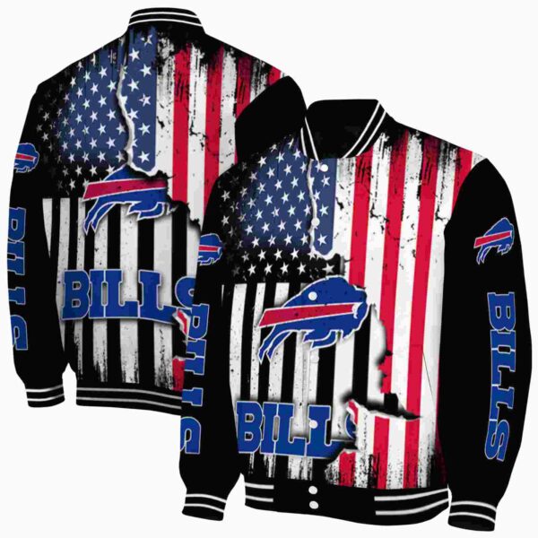 buffalo bills patriotic theme black jacket fashion forward jacketwow