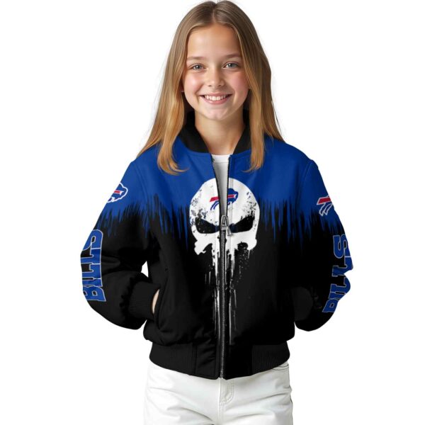 buffalo bills punisher skull blue black white jacket top rated jacketwow