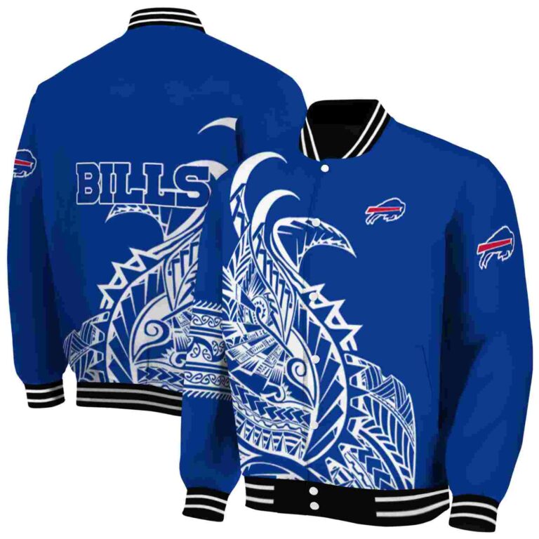 buffalo bills tribal art blue white black jacket fashion forward jacketwow