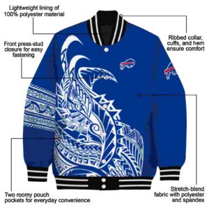 buffalo bills tribal art blue white black jacket new arrival jacketwow