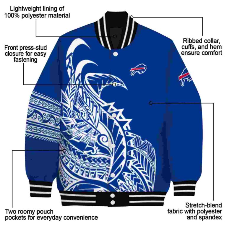 buffalo bills tribal art blue white black jacket new arrival jacketwow