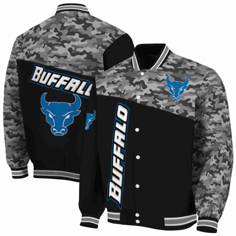 buffalo bulls camo patchwork black jacket fashion forward jacketwow