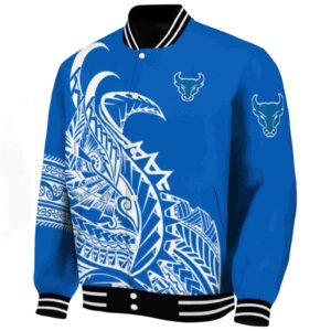 buffalo bulls tribal art royal blue white black jacket best selling jacketwow