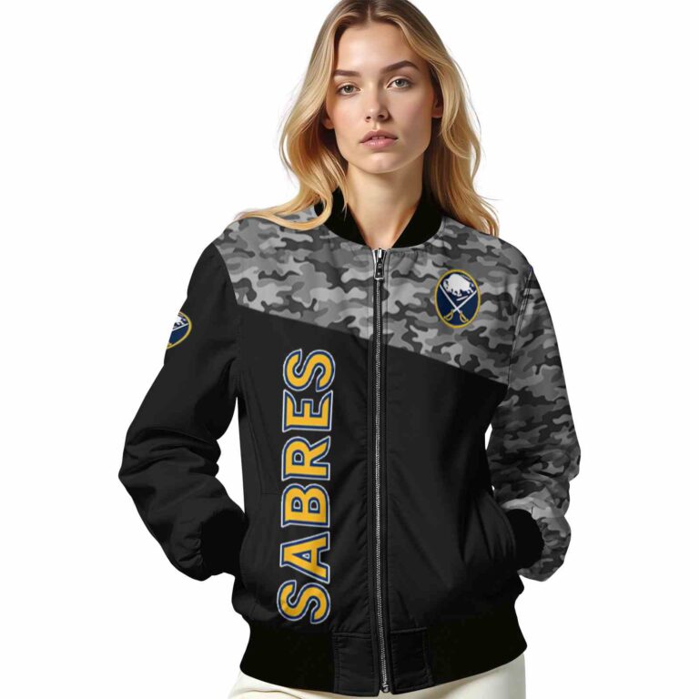 buffalo sabres camo patchwork black jacket latest model jacketwow