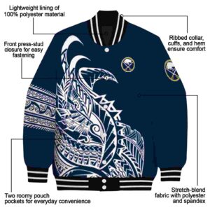 buffalo sabres tribal art navy blue white black jacket new arrival jacketwow