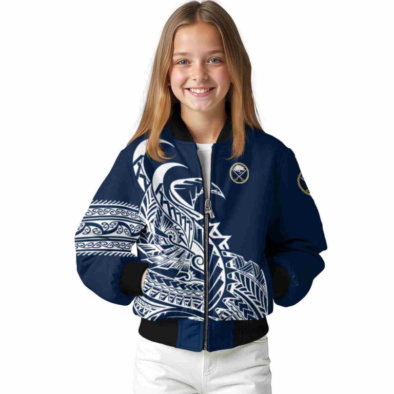 buffalo sabres tribal art navy blue white black jacket top rated jacketwow