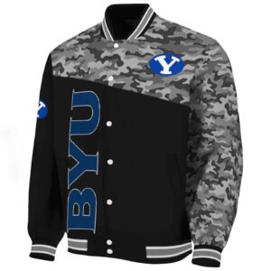 byu cougars camo patchwork black jacket best selling jacketwow