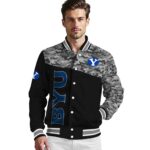 byu cougars camo patchwork black jacket best selling jacketwow