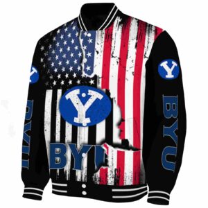 byu cougars patriotic theme black jacket best selling jacketwow