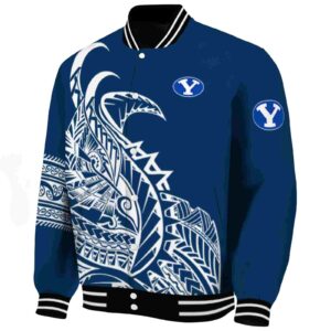 byu cougars tribal art blue white black jacket best selling jacketwow