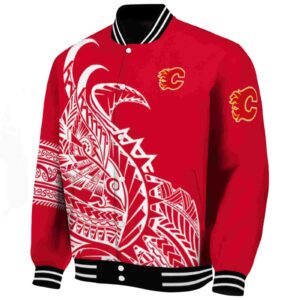 calgary flames tribal art red white black jacket best selling jacketwow