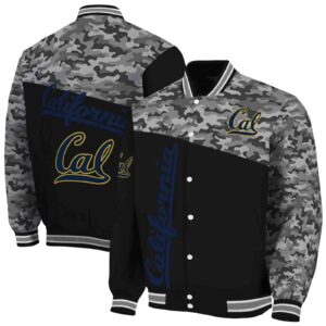 california golden bears camo patchwork black jacket fashion forward jacketwow