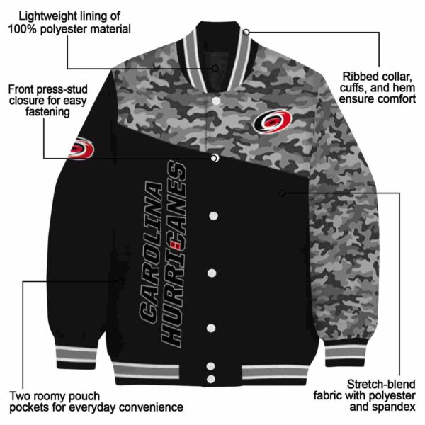 carolina hurricanes camo patchwork black jacket new arrival jacketwow