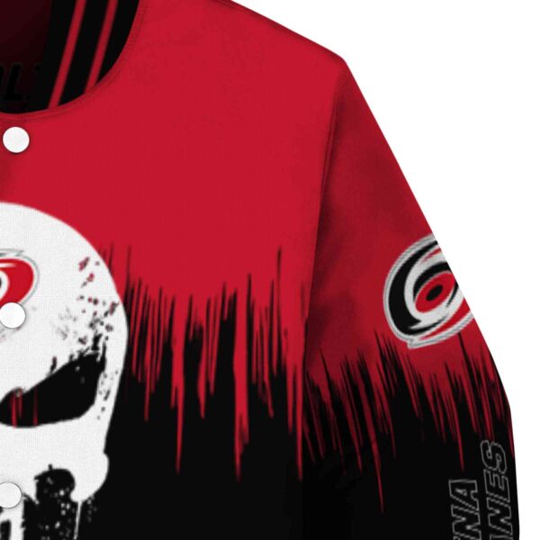 carolina hurricanes punisher skull red black white jacket premium grade jacketwow