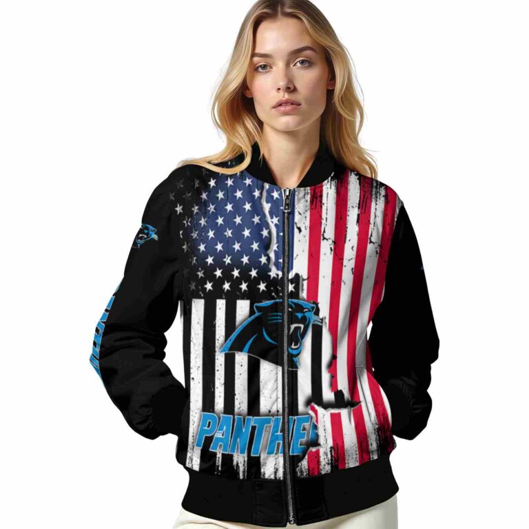 carolina panthers patriotic theme black jacket latest model jacketwow