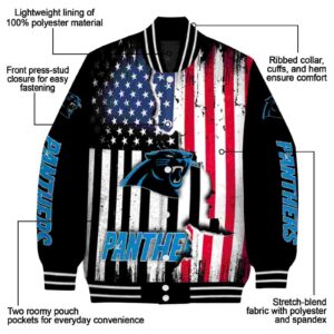 carolina panthers patriotic theme black jacket new arrival jacketwow