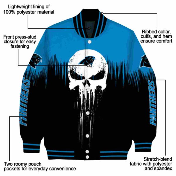 carolina panthers punisher skull blue black white jacket new arrival jacketwow