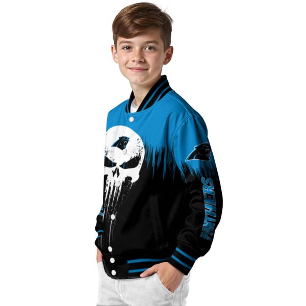 carolina panthers punisher skull blue black white jacket trendy jacketwow