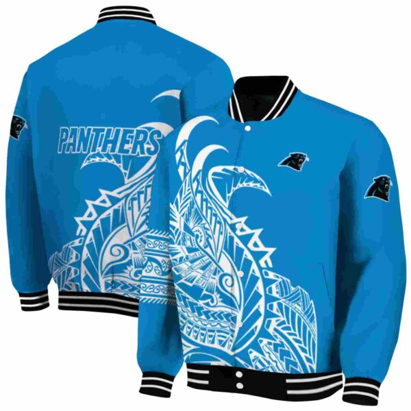 carolina panthers tribal art blue white black jacket fashion forward jacketwow