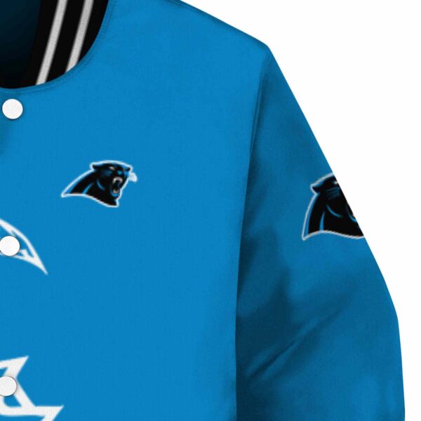 carolina panthers tribal art blue white black jacket premium grade jacketwow