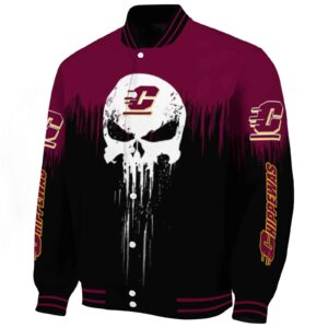 central michigan chippewas punisher skull maroon black white jacket best selling jacketwow