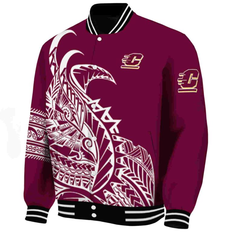 central michigan chippewas tribal art maroon white black jacket best selling jacketwow