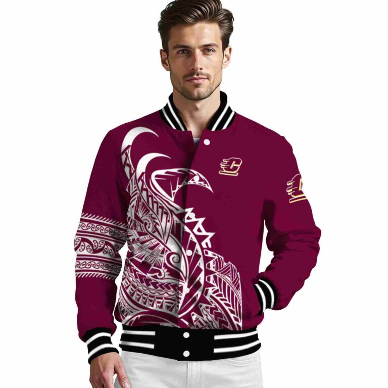 central michigan chippewas tribal art maroon white black jacket high quality jacketwow
