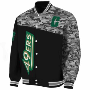 charlotte 49ers camo patchwork black jacket best selling jacketwow