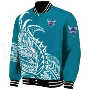 charlotte hornets tribal art teal white black jacket best selling jacketwow
