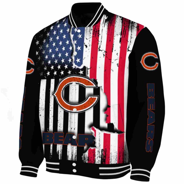 chicago bears patriotic theme black jacket best selling jacketwow