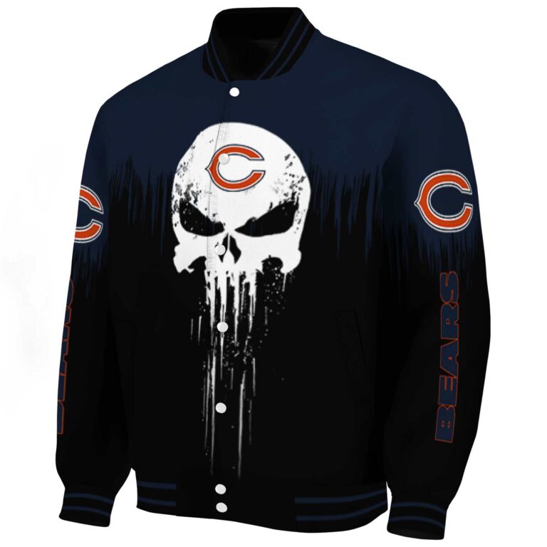 chicago bears punisher skull blue black white jacket best selling jacketwow