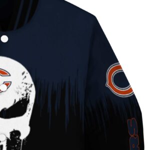 chicago bears punisher skull blue black white jacket premium grade jacketwow