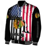 chicago blackhawks patriotic theme black jacket best selling jacketwow