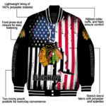 chicago blackhawks patriotic theme black jacket best selling jacketwow