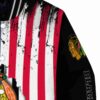 chicago blackhawks patriotic theme black jacket premium grade jacketwow
