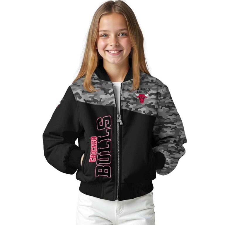 chicago bulls camo patchwork black jacket top rated jacketwow