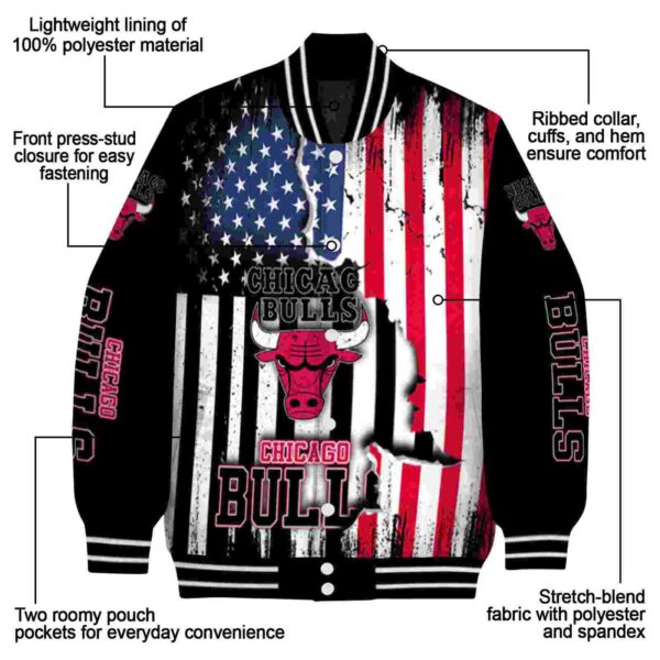 chicago bulls patriotic theme black jacket new arrival jacketwow