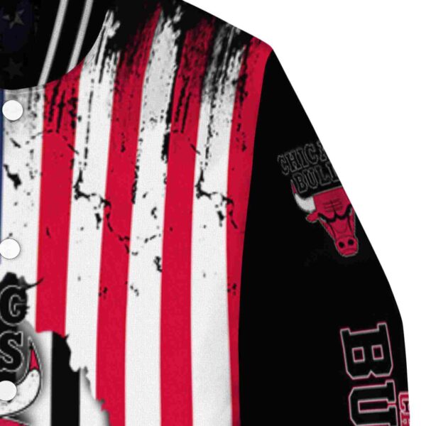 chicago bulls patriotic theme black jacket premium grade jacketwow