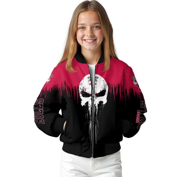 chicago bulls punisher skull red black white jacket top rated jacketwow