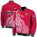 chicago bulls tribal art red white black jacket best selling jacketwow
