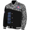 chicago cubs camo patchwork black jacket best selling jacketwow