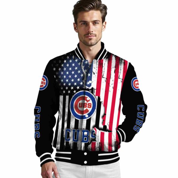 chicago cubs patriotic theme black jacket high quality jacketwow