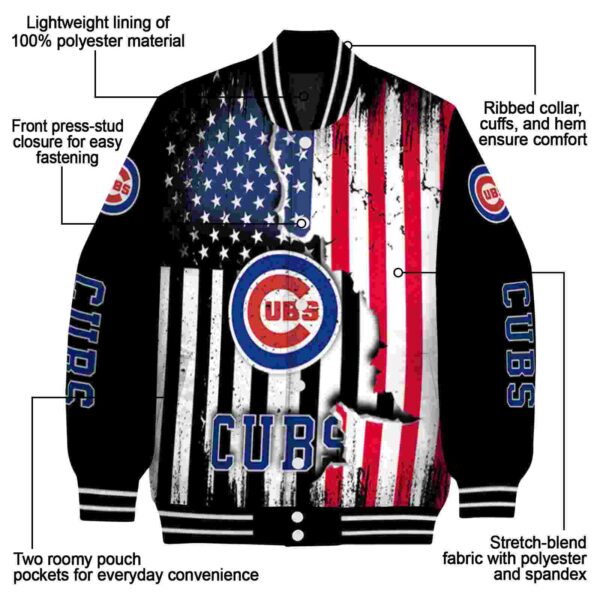 chicago cubs patriotic theme black jacket new arrival jacketwow
