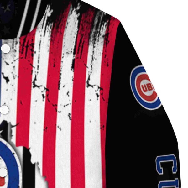 chicago cubs patriotic theme black jacket premium grade jacketwow