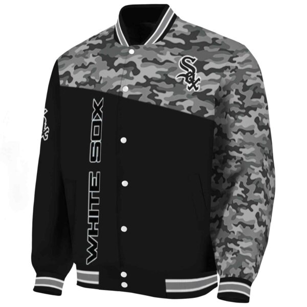 chicago white sox camo patchwork black jacket best selling jacketwow