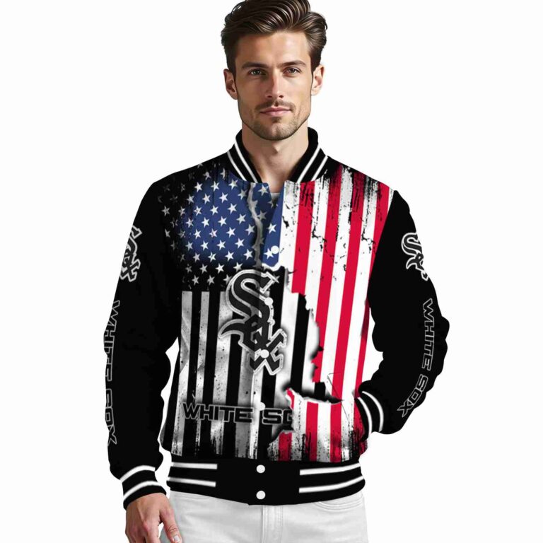 chicago white sox patriotic theme black jacket high quality jacketwow