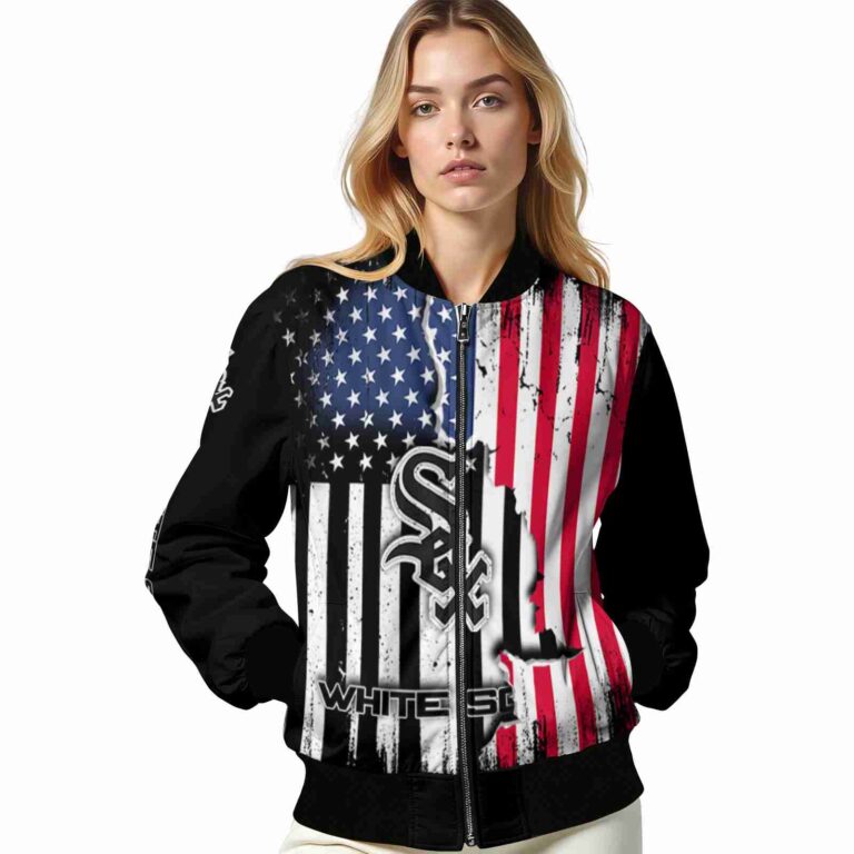 chicago white sox patriotic theme black jacket latest model jacketwow