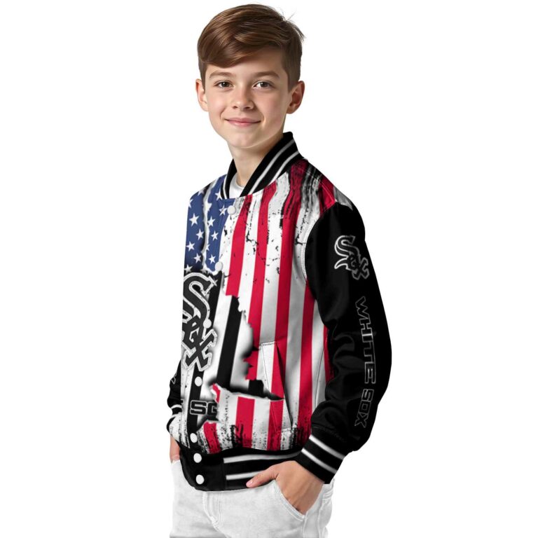 chicago white sox patriotic theme black jacket trendy jacketwow