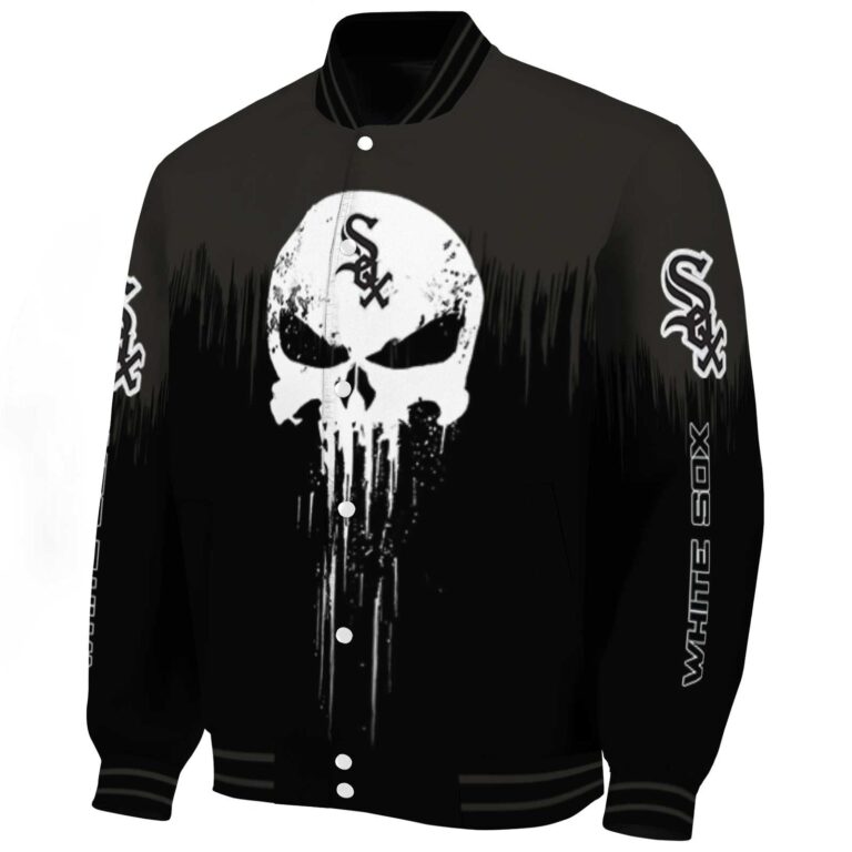 chicago white sox punisher skull black white jacket best selling jacketwow