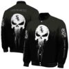 chicago white sox punisher skull black white jacket fashion forward jacketwow